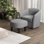 Fauteuil pivotant avec repose-pieds, dossier incurvé