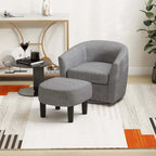 Fauteuil pivotant avec repose-pieds, dossier incurvé