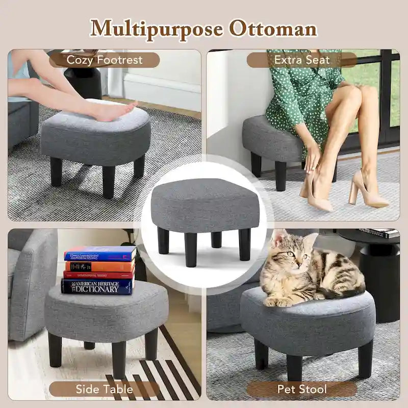 Fauteuil pivotant avec repose-pieds, dossier incurvé