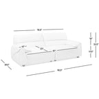 Canapé modulable 2 places en chenille 90,5