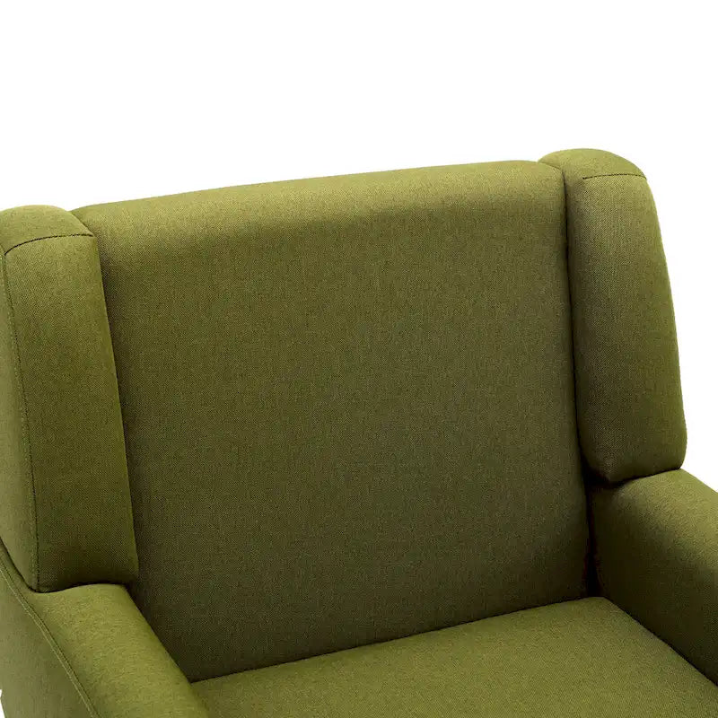 Fauteuil d'appoint capitonné en lin avec accoudoirs, dossier haut (lot de 2)