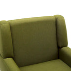 Fauteuil d'appoint capitonné en lin avec accoudoirs, dossier haut (lot de 2)