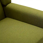 Fauteuil d'appoint capitonné en lin avec accoudoirs, dossier haut (lot de 2)