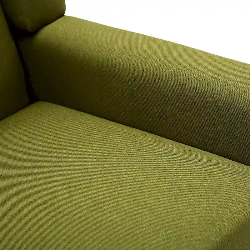 Fauteuil d'appoint capitonné en lin avec accoudoirs, dossier haut (lot de 2)