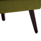 Fauteuil d'appoint capitonné en lin avec accoudoirs, dossier haut (lot de 2)