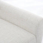 Fauteuil d'appoint capitonné en lin avec accoudoirs, dossier haut (lot de 2)