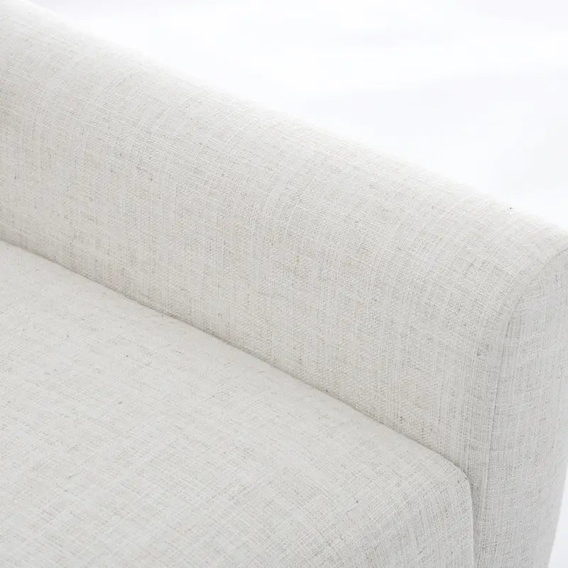 Fauteuil d'appoint capitonné en lin avec accoudoirs, dossier haut (lot de 2)