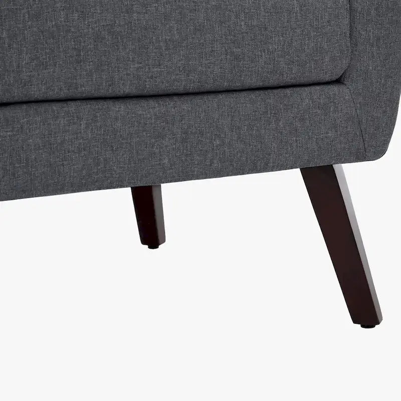 Fauteuil d'appoint capitonné en lin avec accoudoirs, dossier haut (lot de 2)