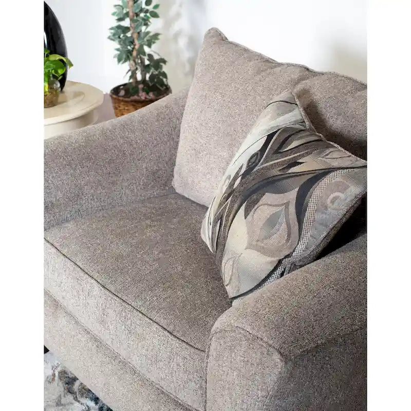 Fauteuil d'appoint contemporain en tissu avec coussin de dossier mobile