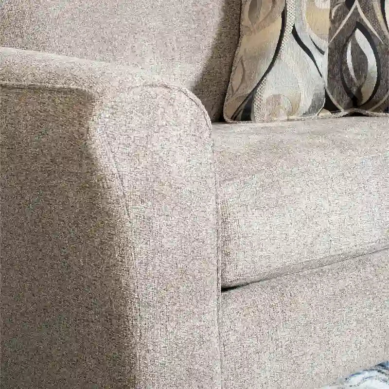 Fauteuil d'appoint contemporain en tissu avec coussin de dossier mobile