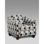 Fauteuil d'appoint contemporain en tissu avec coussin de dossier mobile