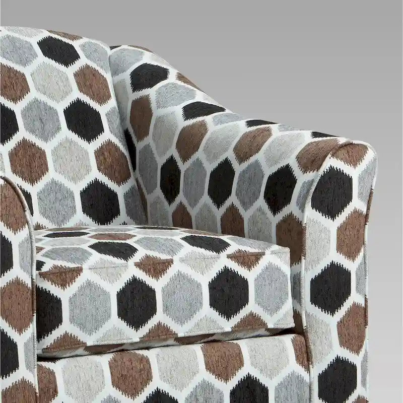 Fauteuil d'appoint contemporain en tissu avec coussin de dossier mobile