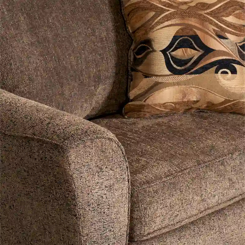 Fauteuil d'appoint contemporain en tissu avec coussin de dossier mobile