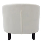 Fauteuil de club contemporain en similicuir PU avec accoudoirs encastrés et garniture cloutée