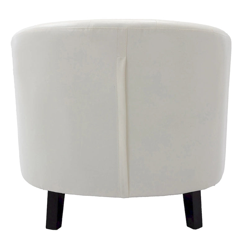 Fauteuil de club contemporain en similicuir PU avec accoudoirs encastrés et garniture cloutée