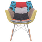 Fauteuil à bascule d'allaitement rembourré en polyester - Fauteuil d'appoint moderne pour salon ou chambre à coucher