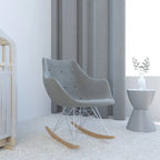 Fauteuil à bascule d'allaitement rembourré en polyester - Fauteuil d'appoint moderne pour salon ou chambre à coucher