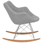 Fauteuil à bascule d'allaitement rembourré en polyester - Fauteuil d'appoint moderne pour salon ou chambre à coucher