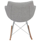 Fauteuil à bascule d'allaitement rembourré en polyester - Fauteuil d'appoint moderne pour salon ou chambre à coucher