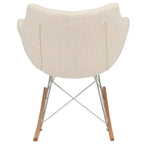 Fauteuil à bascule d'allaitement rembourré en polyester - Fauteuil d'appoint moderne pour salon ou chambre à coucher