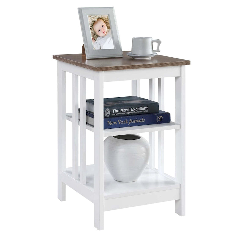 Table d'appoint Mission avec étagères