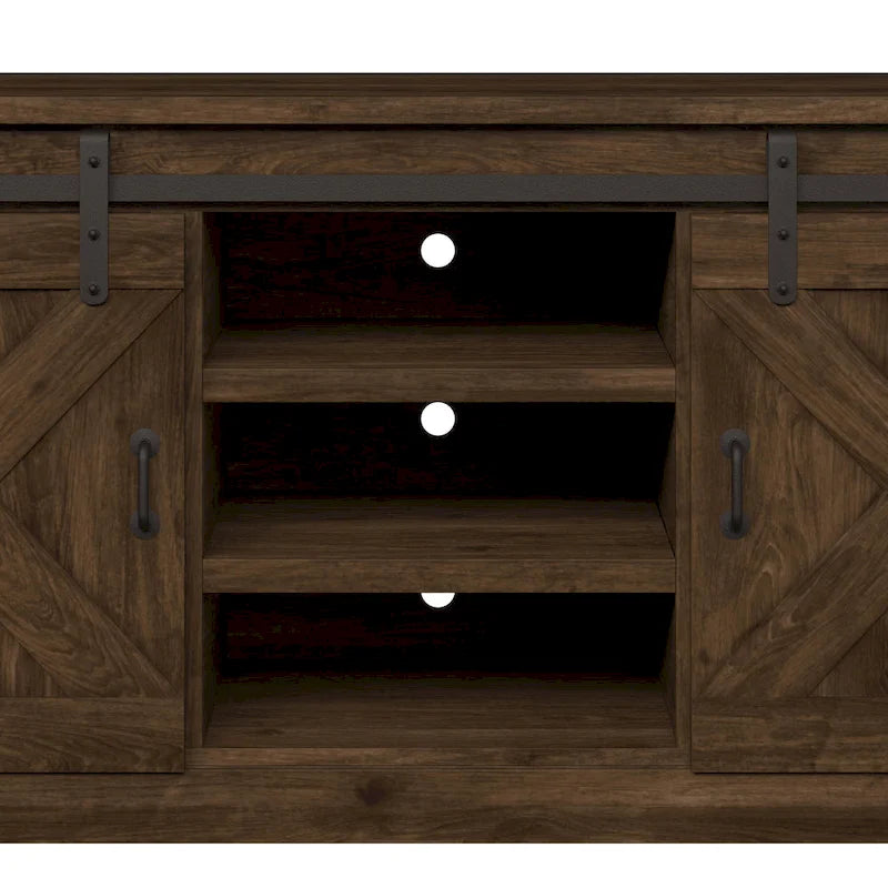 Meuble TV en bois de style rustique de 66 pouces