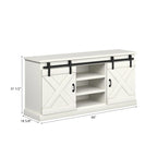 Meuble TV en bois de style rustique de 66 pouces