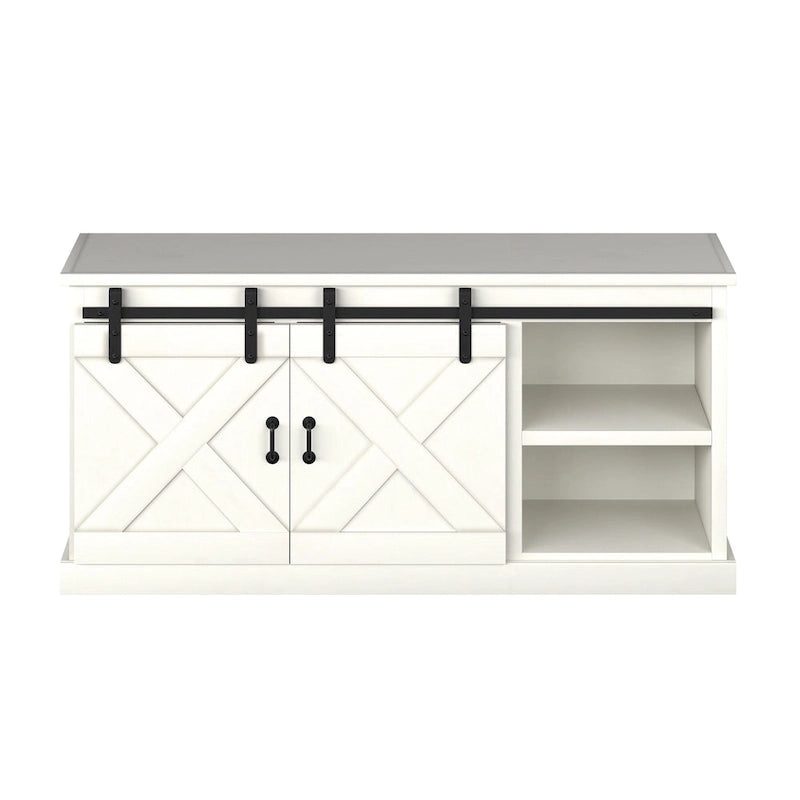 Meuble TV en bois de style rustique de 66 pouces