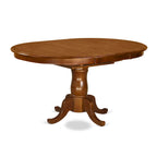 Ensemble de salle à manger 7 pièces avec table ovale et chaises massives, brun selle