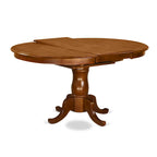 Ensemble de salle à manger 7 pièces avec table ovale et chaises massives, brun selle