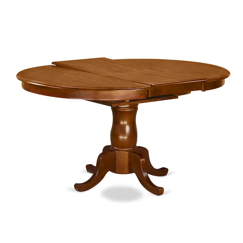 Ensemble de salle à manger 7 pièces avec table ovale et chaises massives, brun selle