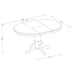 Ensemble de salle à manger 7 pièces avec table ovale et chaises massives, brun selle