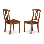 Ensemble de salle à manger 7 pièces avec table ovale et chaises massives, brun selle