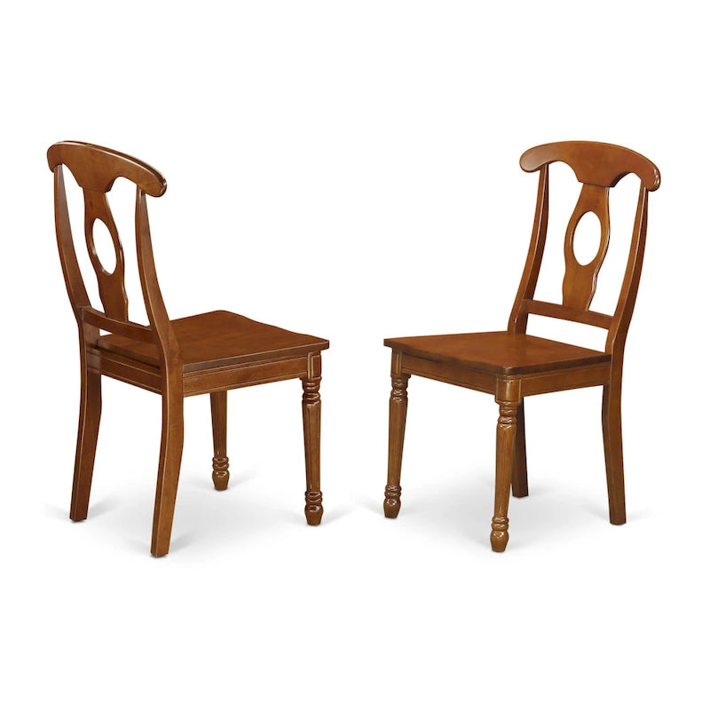 Ensemble de salle à manger 7 pièces avec table ovale et chaises massives, brun selle