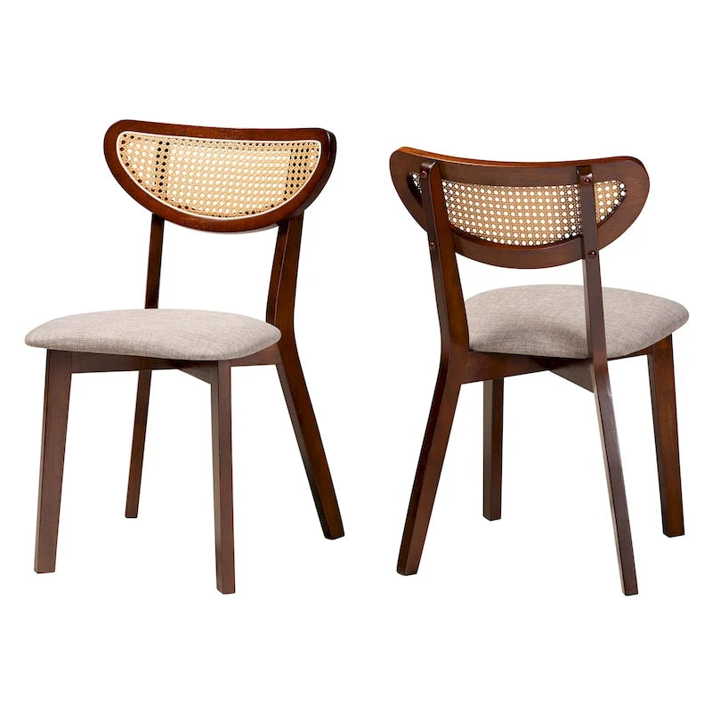 Chaise de salle à manger en bois Mid-Century Modern (Paquet de 2)