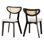 Chaise de salle à manger en bois Mid-Century Modern (Paquet de 2)