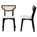 Chaise de salle à manger en bois Mid-Century Modern (Paquet de 2)
