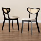 Chaise de salle à manger en bois Mid-Century Modern (Paquet de 2)