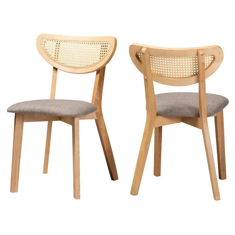 Chaise de salle à manger en bois Mid-Century Modern (Paquet de 2)