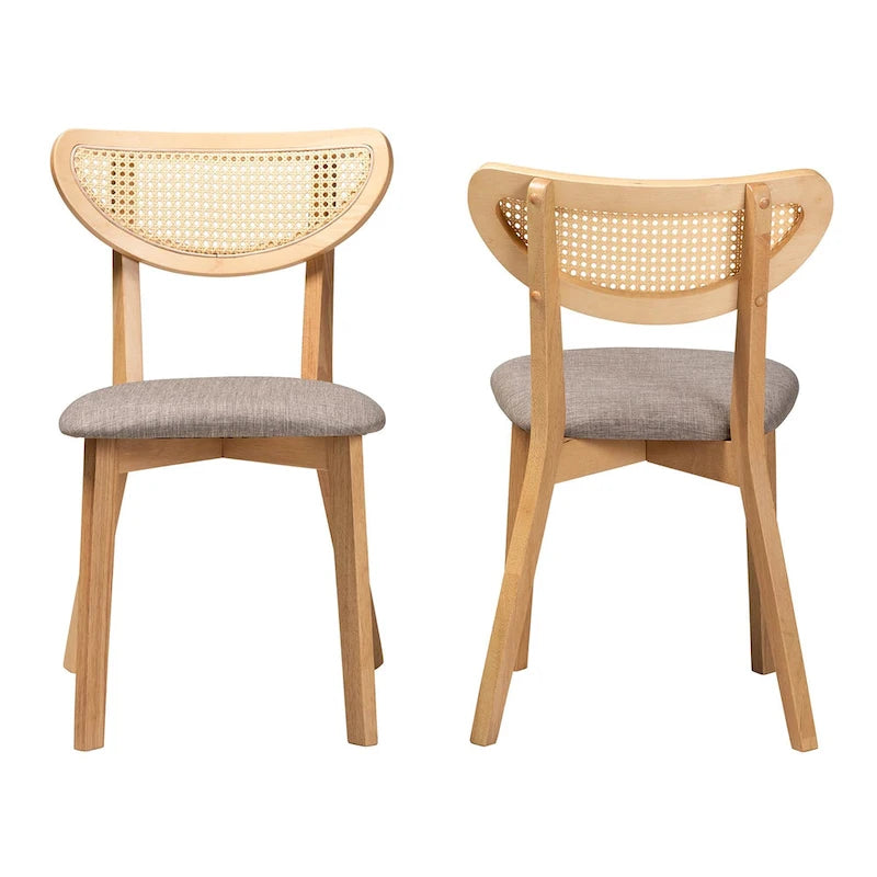 Chaise de salle à manger en bois Mid-Century Modern (Paquet de 2)