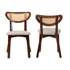 Chaise de salle à manger en bois Mid-Century Modern (Paquet de 2)