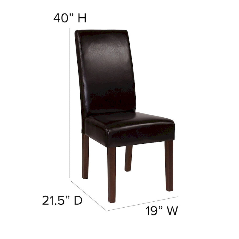 Chaise Parsons rembourrée en bois (lot de 2) - 19 larg. x 21,5 prof. x 40 haut.