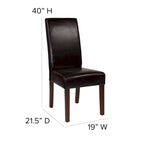 Chaise Parsons rembourrée en bois (lot de 2) - 19 larg. x 21,5 prof. x 40 haut.