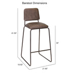 Tabouret de bar style milieu de siècle de qualité commerciale