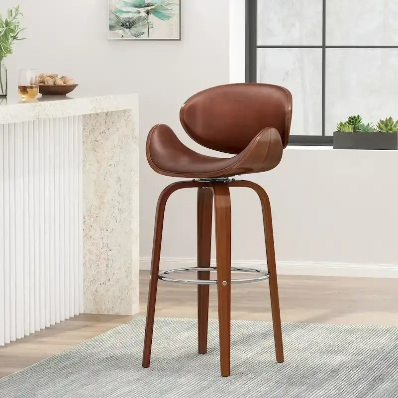 Tabouret de bar pivotant rembourré d'intérieur