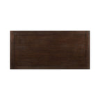 Table à manger rectangulaire en bois, coloris expresso rustique