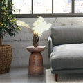 Table d'appoint contemporaine en bois massif de 33 cm de large - 32 P x 32 L x 45 H cm