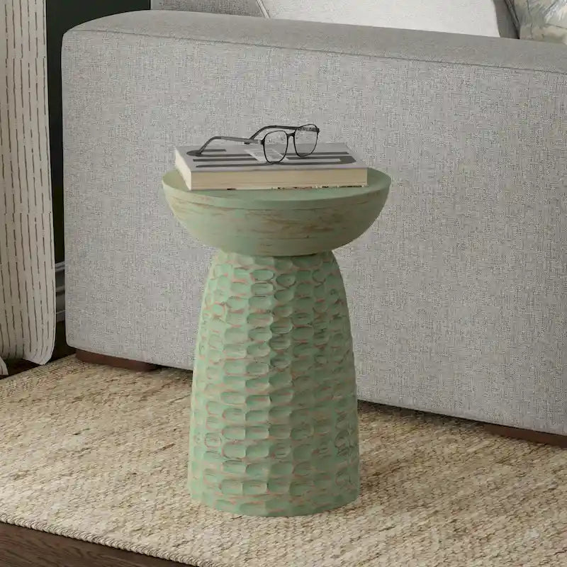 Table d'appoint contemporaine en bois massif de 33 cm de large - 32 P x 32 L x 45 H cm