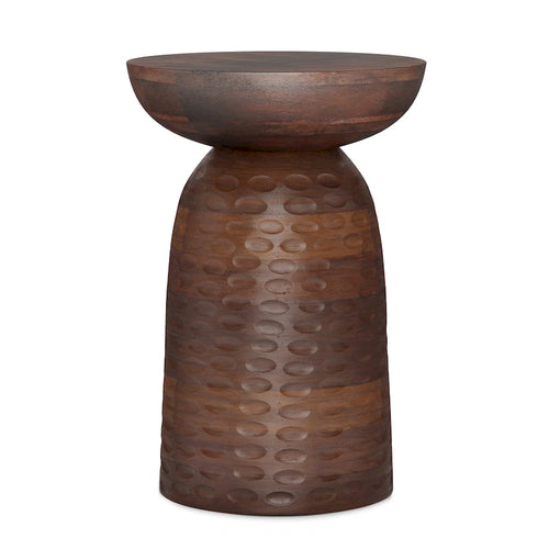 Table d'appoint contemporaine en bois massif de 33 cm de large - 32 P x 32 L x 45 H cm