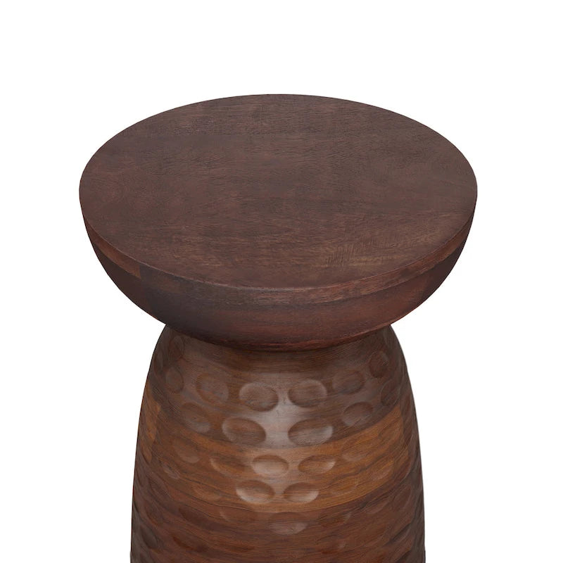 Table d'appoint contemporaine en bois massif de 33 cm de large - 32 P x 32 L x 45 H cm
